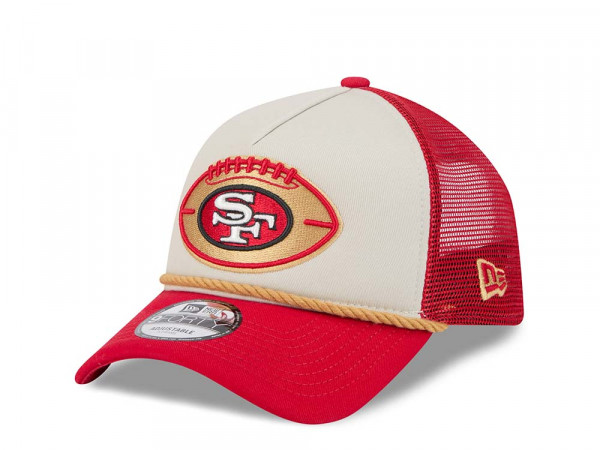 New Era San Francisco 49ers Sideline 2024 9Forty A Frame Trucker Snapback Cap