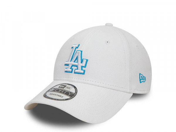 New Era Los Angeles Dodgers Team Outline White 9Forty Strapback Cap