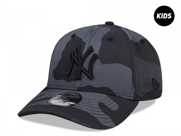 New Era New York Yankees League Essential Gray Camo Kids 9Forty Strapback Cap