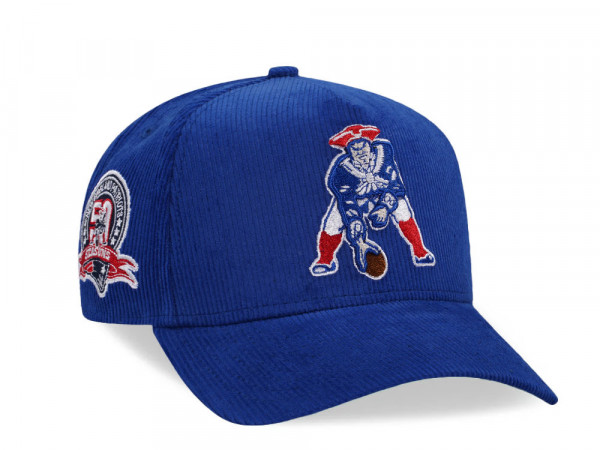 New Era New England Patriots 50th Anniversary Royal Corduroy Edition 9Forty A Frame Snapback Cap