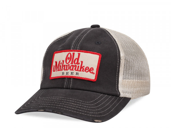 American Needle Old Milwaukee Orville Brown Trucker Snapback Cap