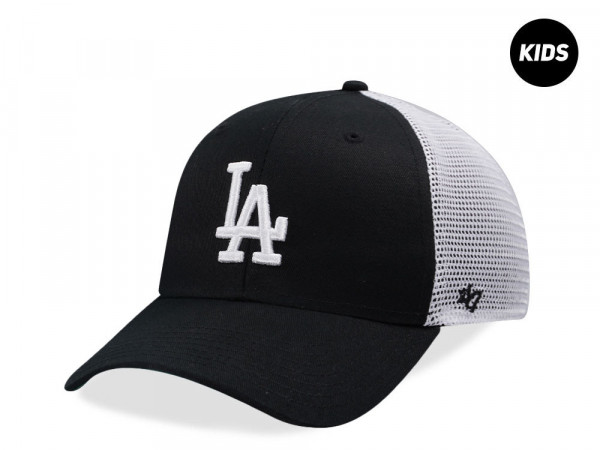 47Brand Los Angeles Dodgers Black MVP Trucker Kids Snapback Cap