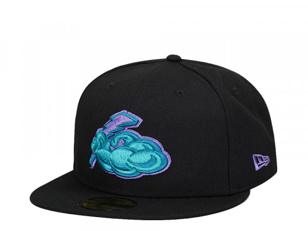 New Era Trenton Thunder Black Purple Pop Edition 59Fifty Fitted Cap