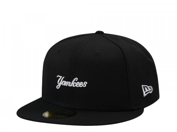 New Era New York Yankees Mini Script Black Edition 59Fifty Fitted Cap