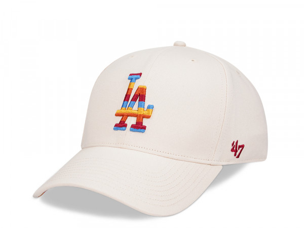 47Brand Los Angeles Dodgers Natural Retro Stripe Under MVP Snapback Cap