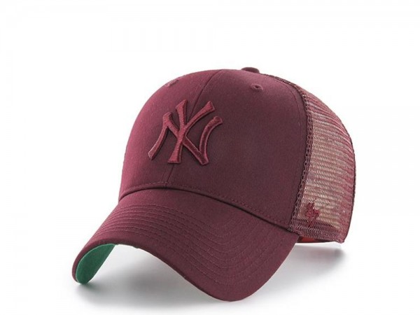 47Brand New York Yankees Tonal Maroon MVP Trucker Snapback Cap