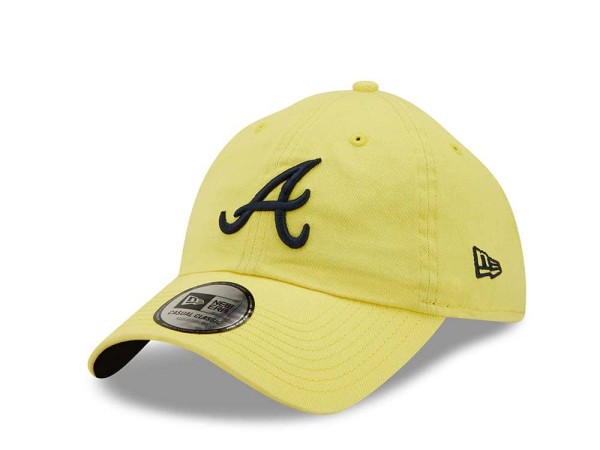 New Era Atlanta Braves Essential Yellow Casual Classic Strapback Cap