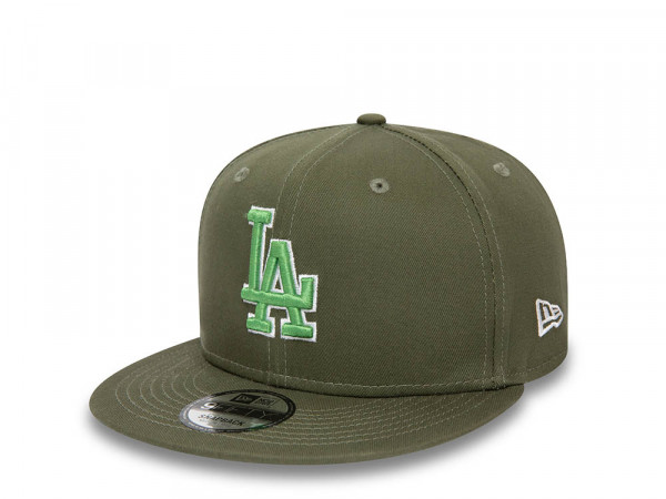 New Era Los Angeles Dodgers White Outline Olive 9Fifty Snapback Cap