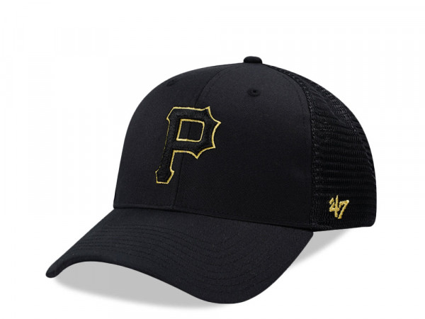 47Brand Pittsburgh Pirates Black Branson MVP Trucker Snapback Cap