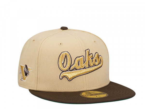 New Era Visalia Oaks Vegas Gold Prime Two Tone Edition 59Fifty Fitted Cap