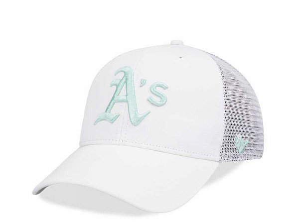 47Brand Oakland Athletics White Branson MVP Trucker Snapback Cap