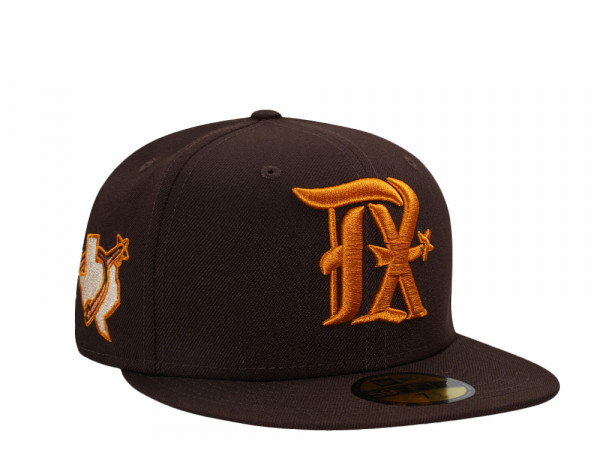 New Era Texas Rangers Burnt Gold City Edition 59Fifty Fitted Cap