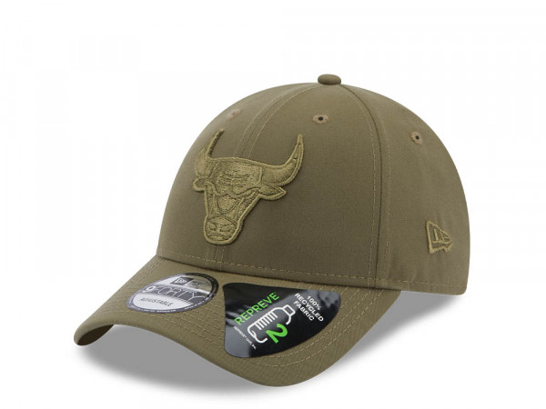 New Era Chicago Bulls Repreve Olive 9Forty Strapback Cap