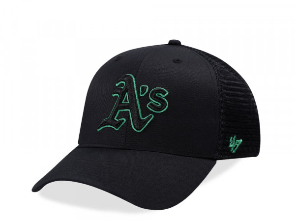 47Brand Oakland Athletics Black MVP Trucker Snapback Cap