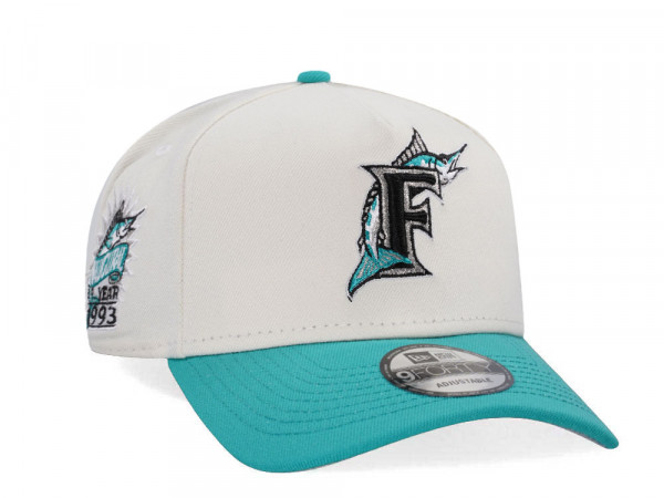 New Era Florida Marlins Inaugural Year 1993 Chrome Two Tone Edition 9Forty A Frame Snapback Cap