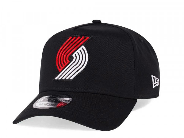 New Era Portland Trail Blazers Black 9Forty A Frame Snapback Cap