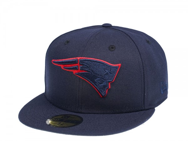 New Era New England Patriots Blue Tonal 59Fifty Fitted Cap