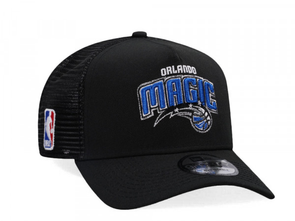 New Era Orlando Magics Black Classic Edition Trucker A Frame Snapback Cap