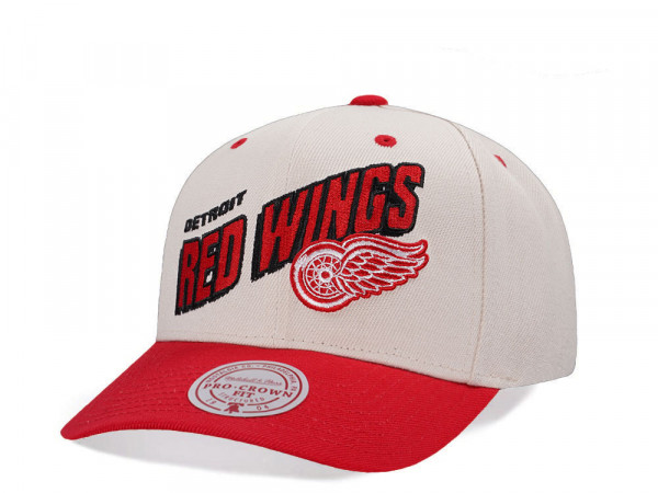 Mitchell & Ness Detroit Red Wings Chrome Two Tone Pro Crown Fit Snapback Cap