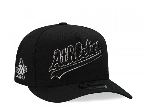 New Era Oakland Athletics Black Silver 9Fifty A Frame Snapback Cap