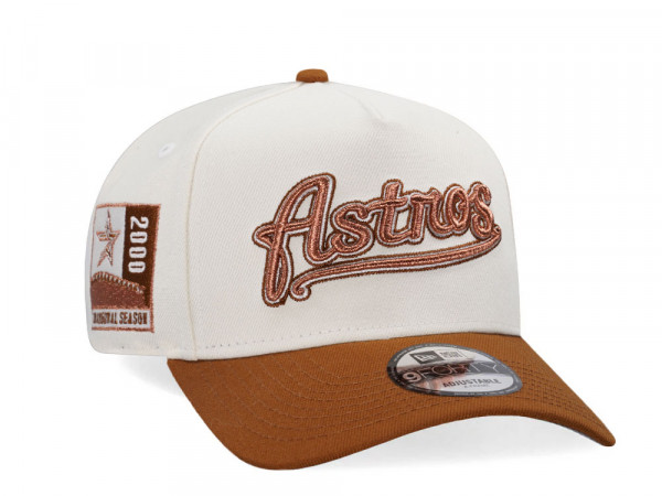 New Era Houston Astros Chrome Copper Two Tone A Frame 9Forty Snapback Cap