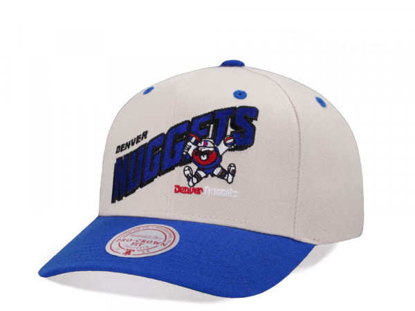 Mitchell & Ness Denver Nuggets Chrome Two Tone Pro Crown Fit Snapback Cap