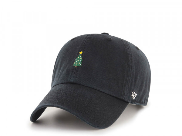 47Brand Christmas Tree Holiday Black Base Runner Clean Up Strapback Cap