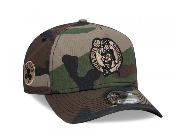 New Era Boston Celtics C Dub Camo 9Forty A Frame Snapback Cap