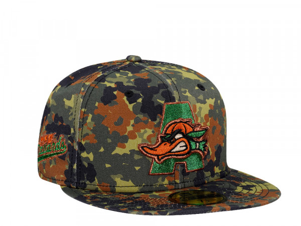 New Era Arkensas Travelers Mad Mallards Flecktarn Copper Edition 59Fifty Fitted Cap