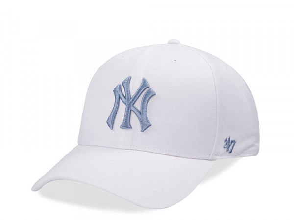 47Brand New York Yankees White MVP Snapback Cap