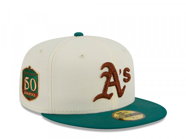 New Era Oakland Athletics 50th Anniversary Camp Two Tone Edition 59Fifty Fitted Cap