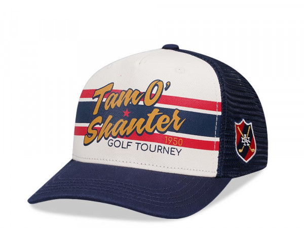 American Needle Tamo Shanter Sinclair Navy Ivory Trucker Snapback Cap