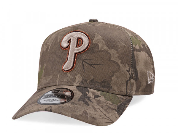 New Era Philadelphia Phillies Leaf Camo Copper 9Forty A Frame Snapback Cap