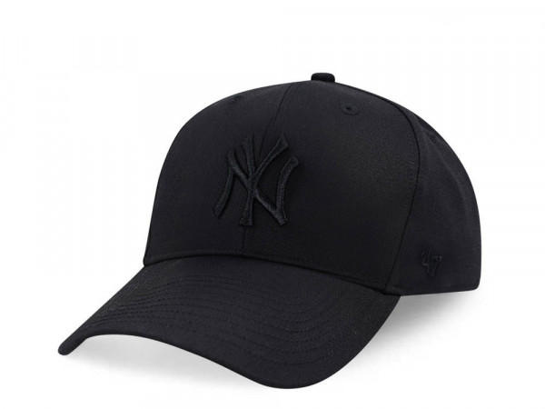 47Brand New York Yankees Black Raised Basic MVP Snapback Cap