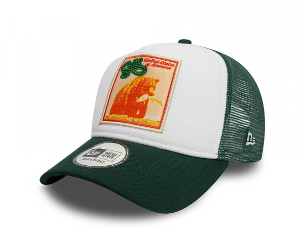 New Era California Patch Green Trucker A Frame Snapback Cap