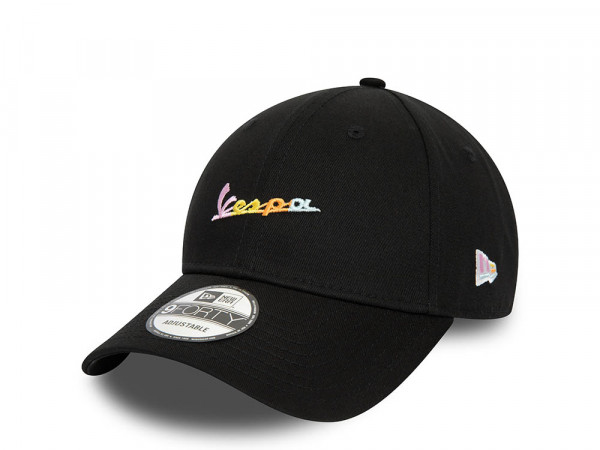 New Era Vespa Multi Colour Logo Black 9Forty Strapback Cap