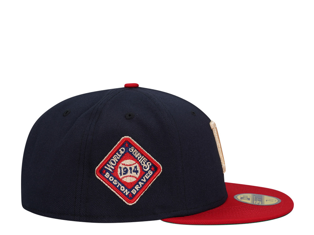 New Era Boston Braves World Series 1914 Throwback Two Tone Edition 59Fifty  Fitted Hat, EXCLUSIVE HATS, CAPS