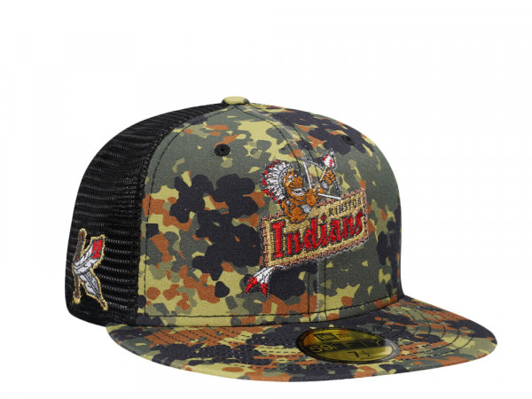 New Era Kinston Indians Flecktarn Trucker Edition 59Fifty Fitted Cap