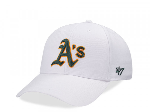 47Brand Oakland Athletics White MVP Strapback Cap