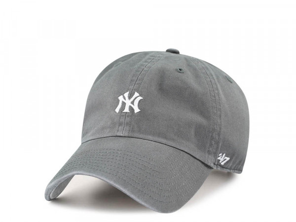 47Brand New York Yankees Charcoal Base Runner Clean Up Strapback Cap