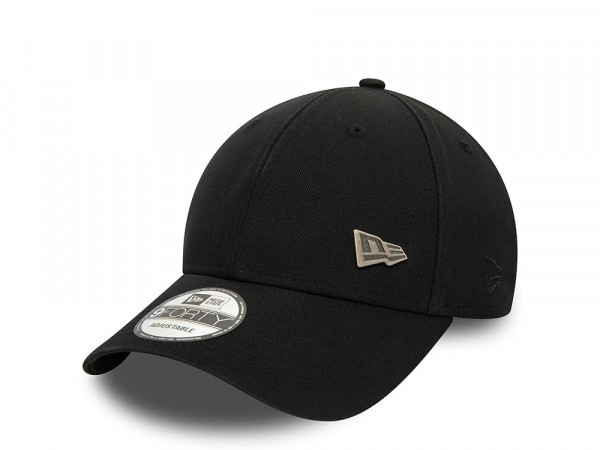 New Era Logo Black 9Forty Strapback Cap