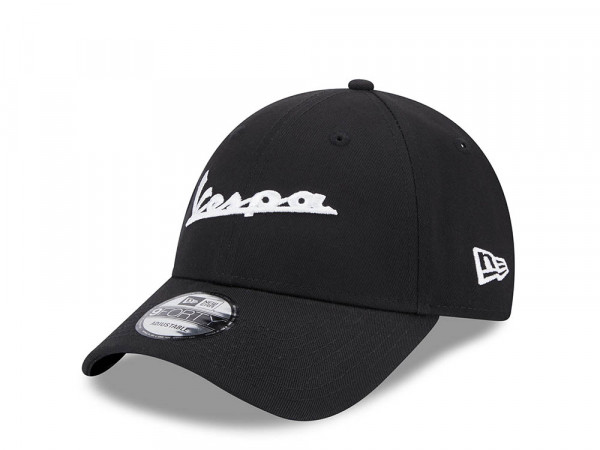 New Era Vespa Oversized Wordmark Black 9Forty Strapback Cap