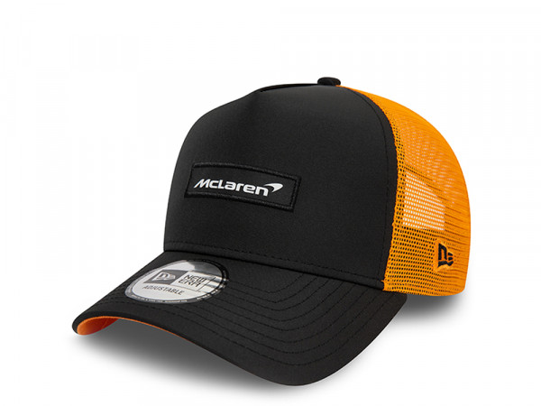 New Era McLaren Patch Black A Frame Trucker Snapback Cap