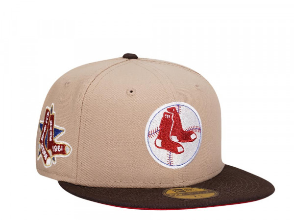 New Era Boston Red Sox All Star Game 1961 Camel Metallic Two Tone Edition  59Fifty Fitted Hat, EXCLUSIVE HATS, CAPS