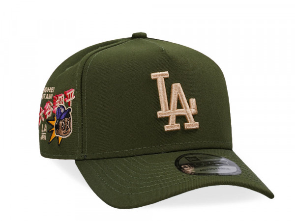 New Era Los Angeles Dodgers Earthy Rifle Green 9Forty A Frame Snapback Cap