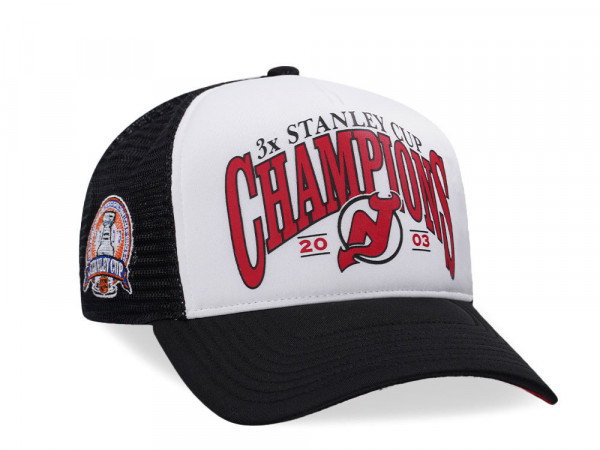 47Brand New Jersey Devils Vintage 2003 Stanley Cup Black Foam Champ Offside Trucker Snapback Cap