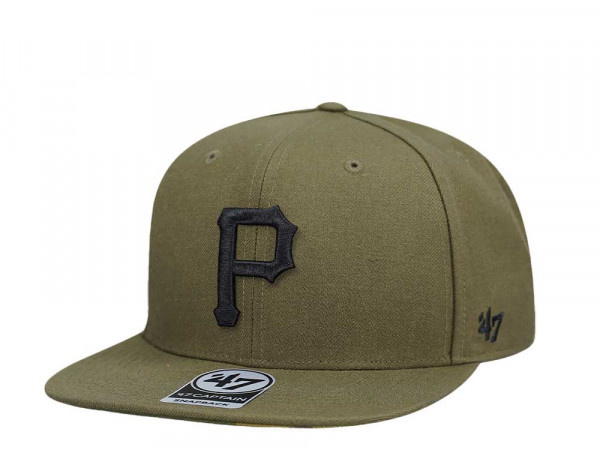 47Brand Pittsburgh Pirates Sandalwood Ballpark Camo Captain Snapback Cap