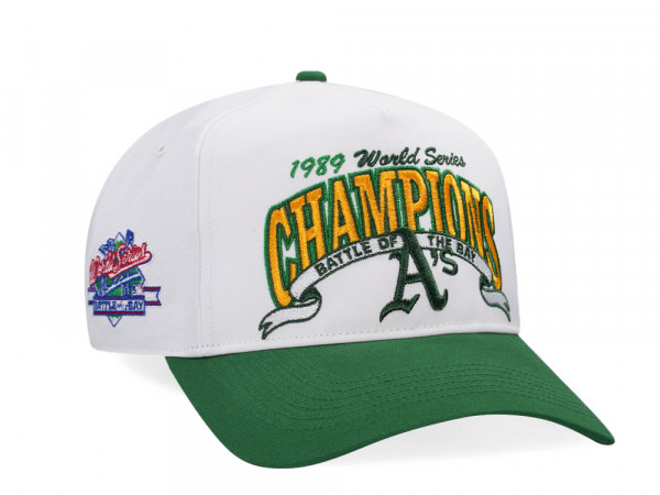 47Brand Oakland Athletics World Series 1989 White Arch Champions Hitch Snapback Cap