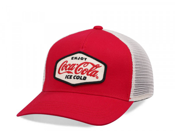 American Needle Coke Valin Red Trucker Snapback Cap