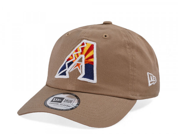 New Era Arizona Diamondbacks Khaki Casual Classic Edition Strapback Cap